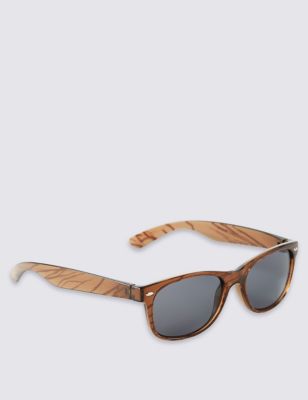 Wood Grain Retro Sunglasses